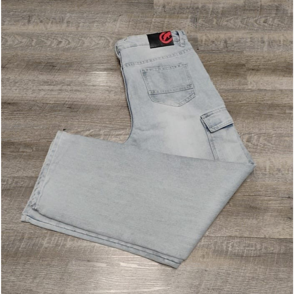 Ecko Unltd Baggy Fit Jeans Mens Size 34x34 Light Indigo Wash E01‑5179